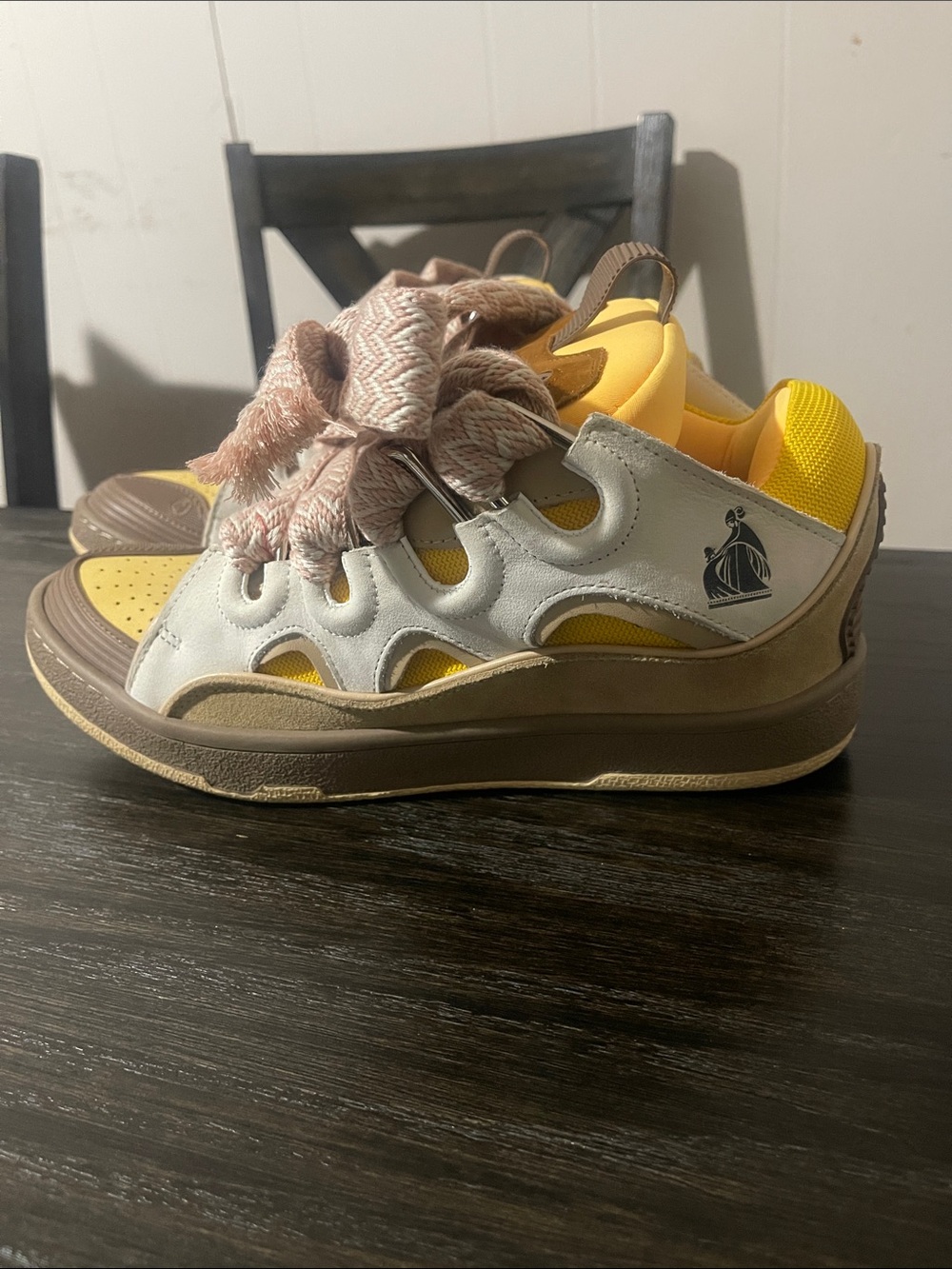 Yellow/tan Lanvins men’s size 8 - Picture 3 of 6